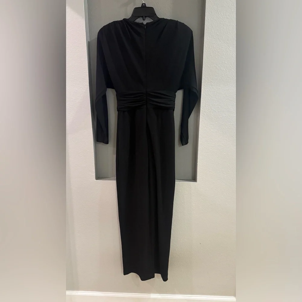 CALVIN KLEIN Ruched Jersey-Knit Gown Size 4 - Picture 4 of 7